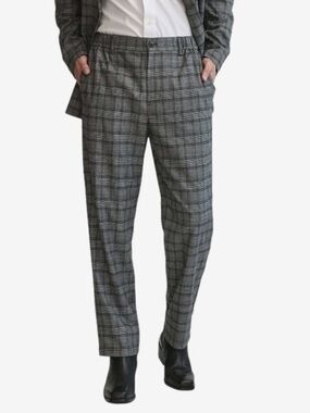 RW&CO. Gray Plaid Tailored Pants